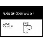 Marley Solvent Joint Plain Junction 90 x 45° - 704.90.45